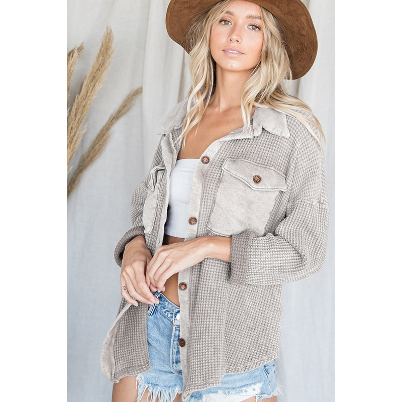 Waffle Button Down