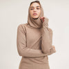 Ribbed Raglan Hoodie Top
