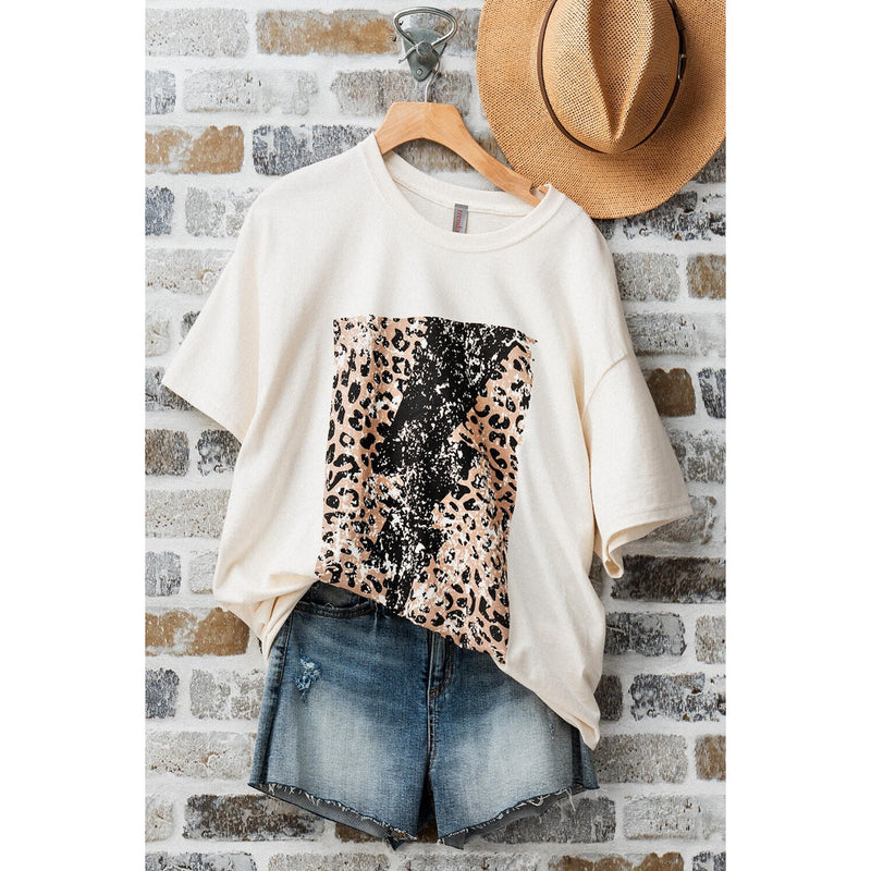 Leopard Lightening Oversized Shirt