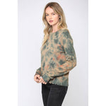 Tie Dyed Distressed Sweater