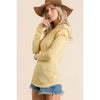 Ruffle Shoulder Knit Top