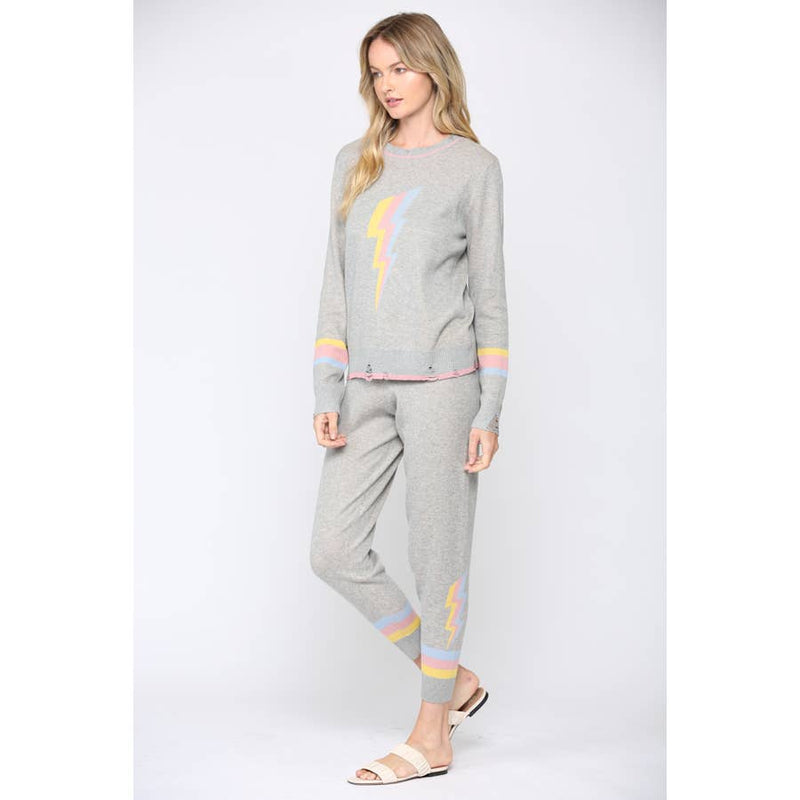 Lightening Bolt Knit Lounge Set