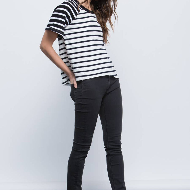 Adalyn Striped Round Neck Top