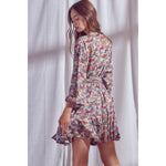 Floral Print Semi Pleated Dress
