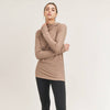 Ribbed Raglan Hoodie Top