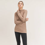 Ribbed Raglan Hoodie Top