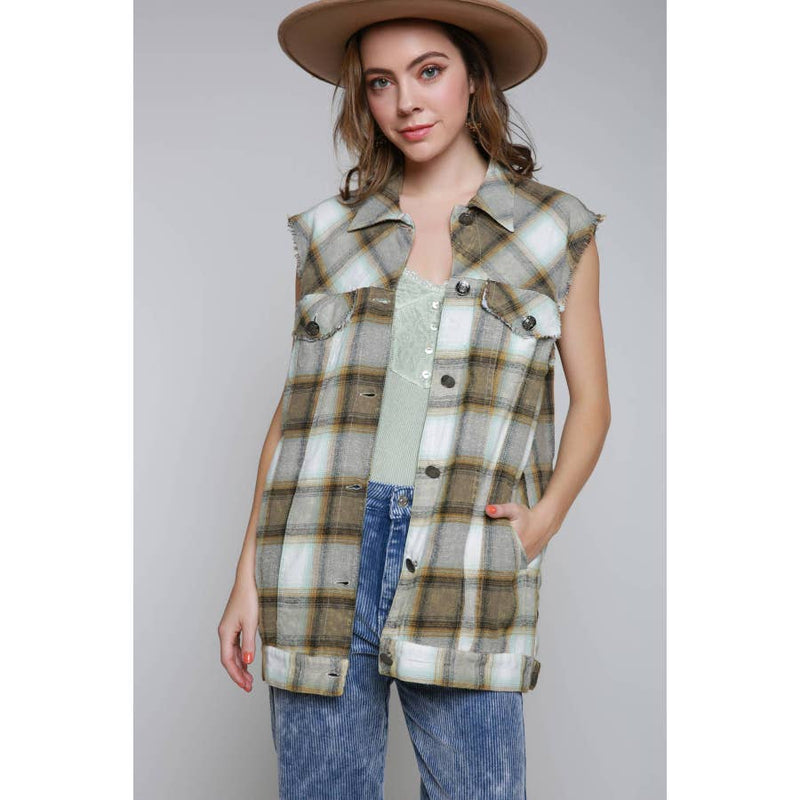 Plaid Vest Jacket