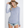 Ribbed Button Henley