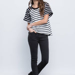 Adalyn Striped Round Neck Top