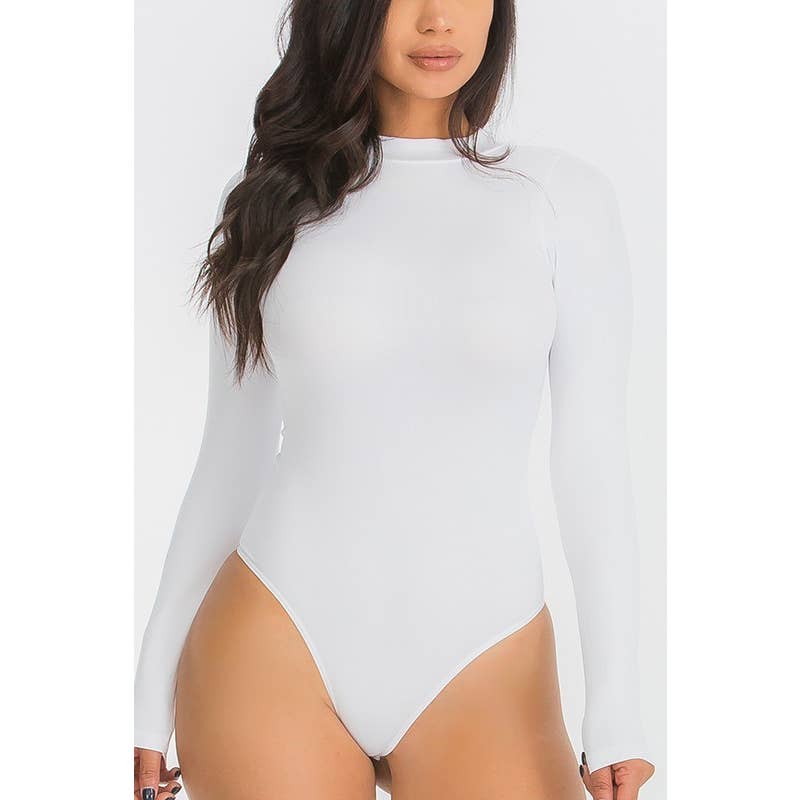 Long- Sleeve Ribbed Bodysuit