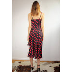 Black With Red Dot Slip Dress