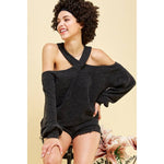 Off Shoulder Sweater Top