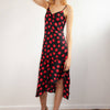 Black With Red Dot Slip Dress