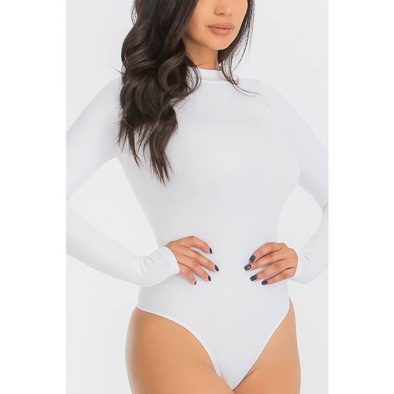 Long- Sleeve Ribbed Bodysuit