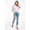 Striped Open Back Knit Top
