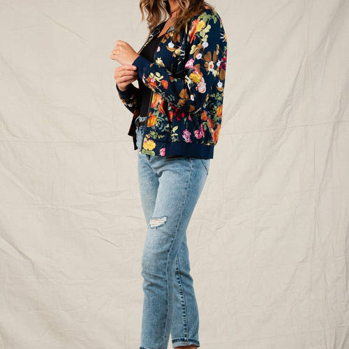 Caily Floral Bomber Jacket