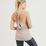 Twist Back Racerback Tank Top