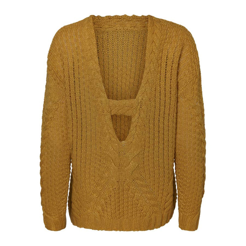 Cable V-Back Sweater