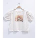 Daisy Eco Graphic Crop With Puff Sleeves