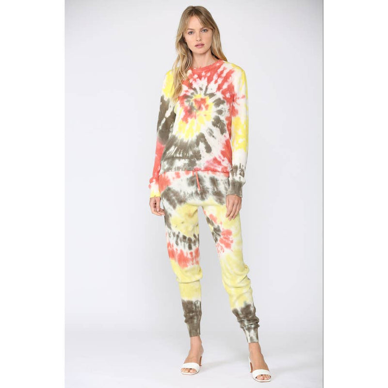 Tie Dye Distressed Sweater and Jogger Pants