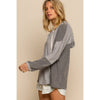 Waffle Knit Pullover Hoodie