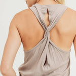 Twist Back Racerback Tank Top