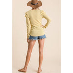 Ruffle Shoulder Knit Top